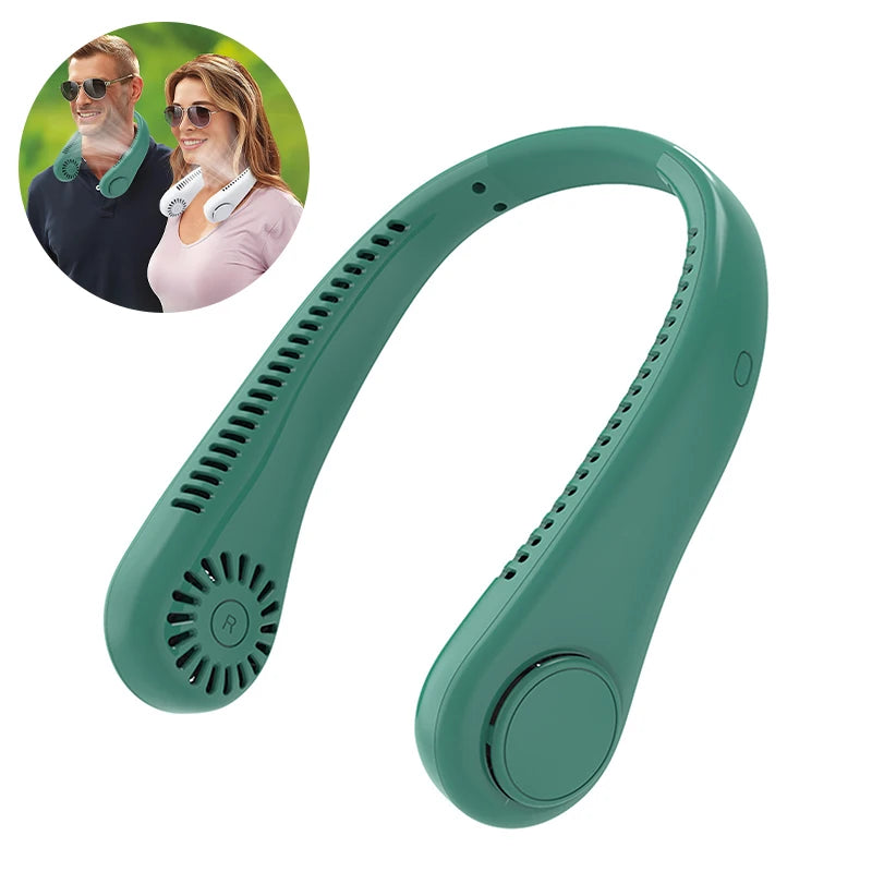 Adjustable 3 Speeds Portable Neck Fan with Stretchable Design, 4000mAh Hands-Free Rechargeable Cooling Device