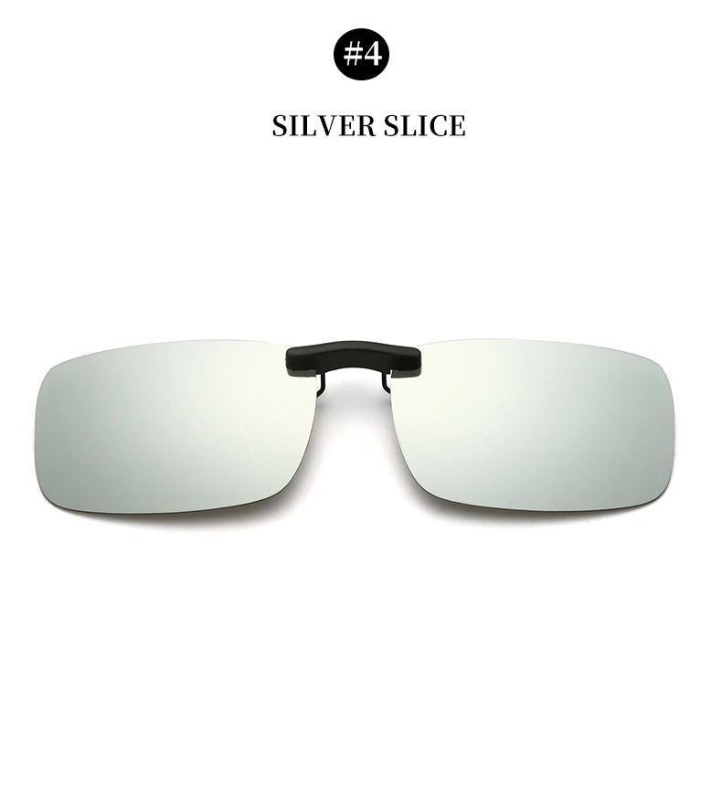 Rimless Flip Up Clip On Sunglasses Men Women Polarized Driving Fishing Cycling Night Vision Glasses Myopia Clip on Eyeglasses