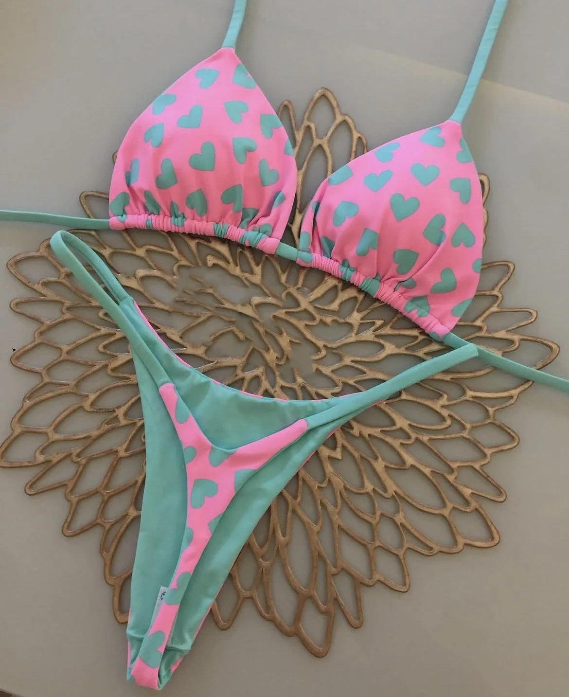 Sexy Leopard Print Bandage Bikini Set Triangle Swimsuit Push Up Swimsuit Beach Tie Bikini Set Summer Beach Outfit Thong Swimsuit