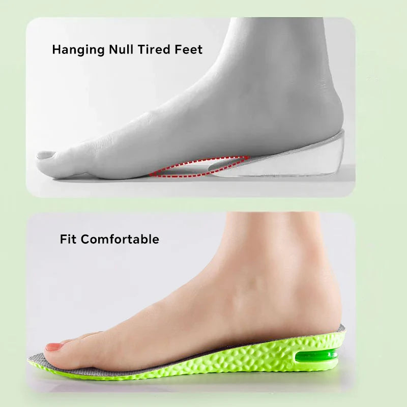 1Pair Height Increase Insole for Feet Comfort Plantar Fasciitis Shoes Insoles Men Women Sports Air Shock Absorbing Shoe Pads