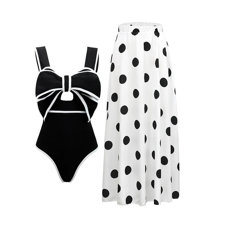 High Waist Push Up Bikini Set 2025 3D Flower Swimsuit Dress Women Print 3 Pieces Swimwear Ruffle Beach Bathing Suit Skirt Femme