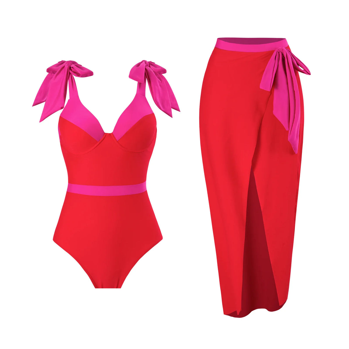 High Waist Push Up Bikini Set 2025 3D Flower Swimsuit Dress Women Print 3 Pieces Swimwear Ruffle Beach Bathing Suit Skirt Femme