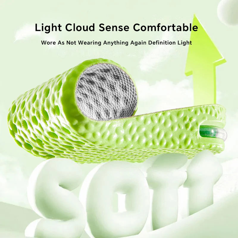 1Pair Height Increase Insole for Feet Comfort Plantar Fasciitis Shoes Insoles Men Women Sports Air Shock Absorbing Shoe Pads