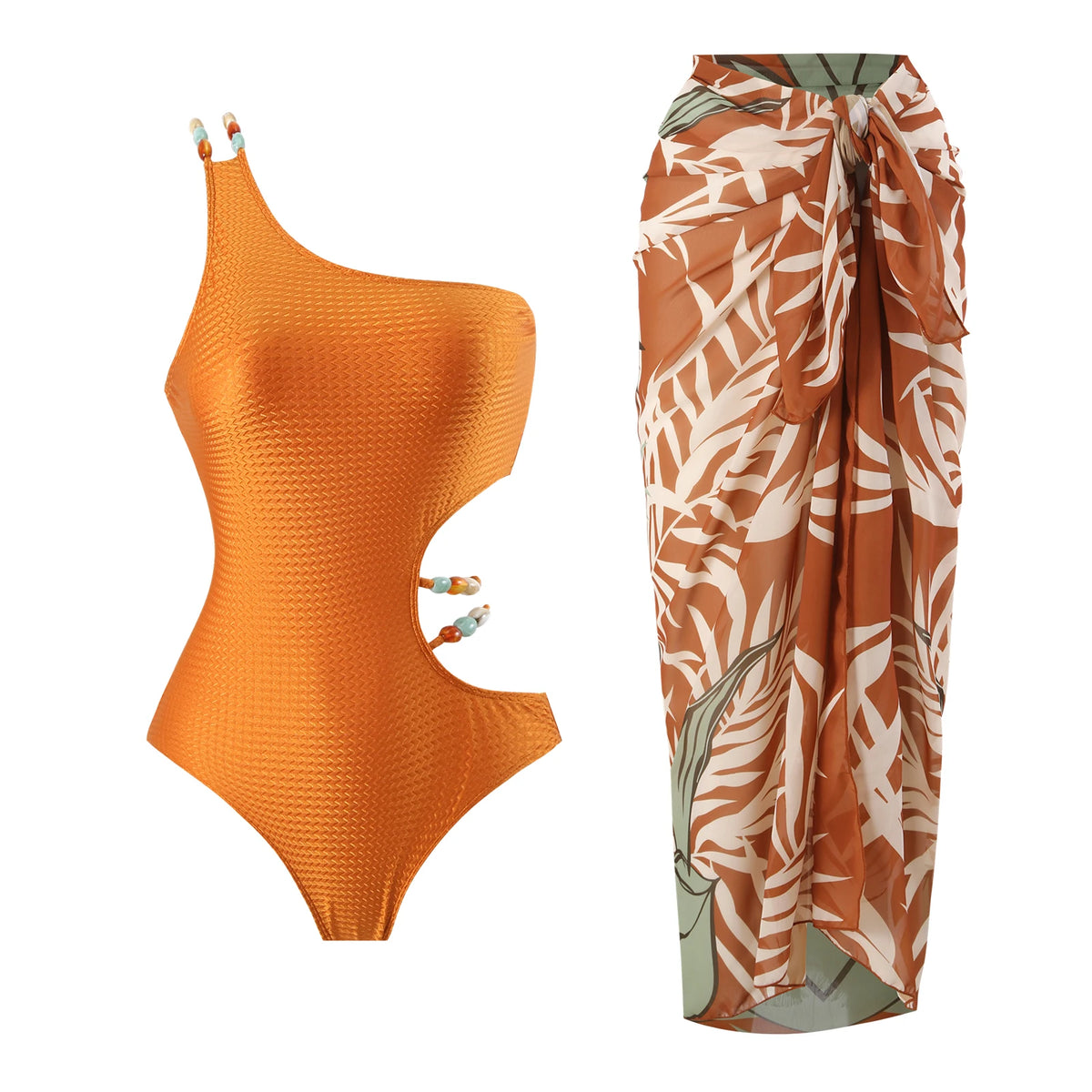 High Waist Push Up Bikini Set 2025 3D Flower Swimsuit Dress Women Print 3 Pieces Swimwear Ruffle Beach Bathing Suit Skirt Femme