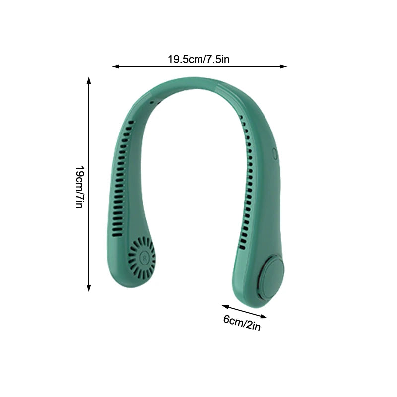 Adjustable 3 Speeds Portable Neck Fan with Stretchable Design, 4000mAh Hands-Free Rechargeable Cooling Device